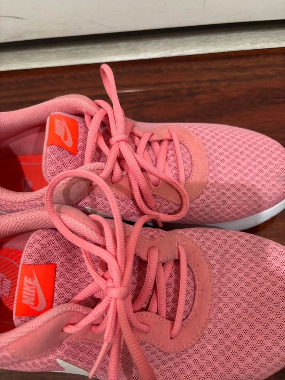 Nike Women's Pink Mesh Lace-Up Sneakers - Picture 2 of 7